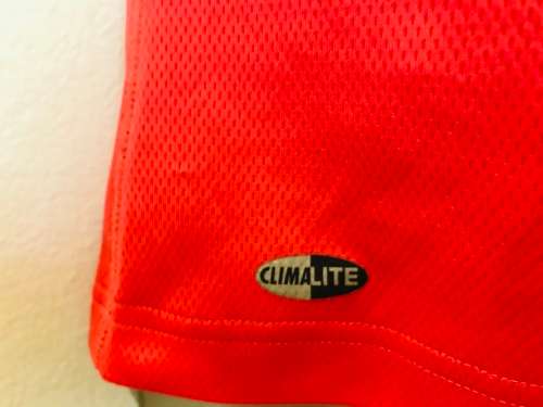 10 / 34 adidas red t-shirt gym running cross fit top.climalite