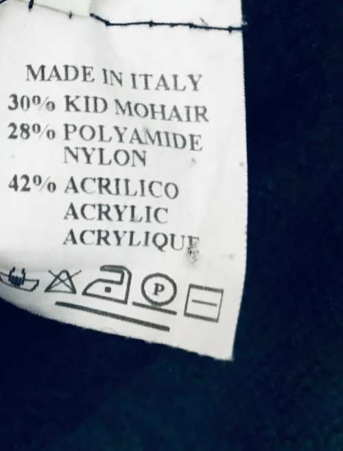 12/36 - 14/38 mohair black waterfall jersey made in ITALY