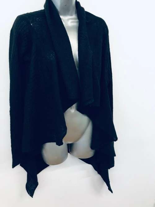 12/36 - 14/38 mohair black waterfall jersey made in ITALY