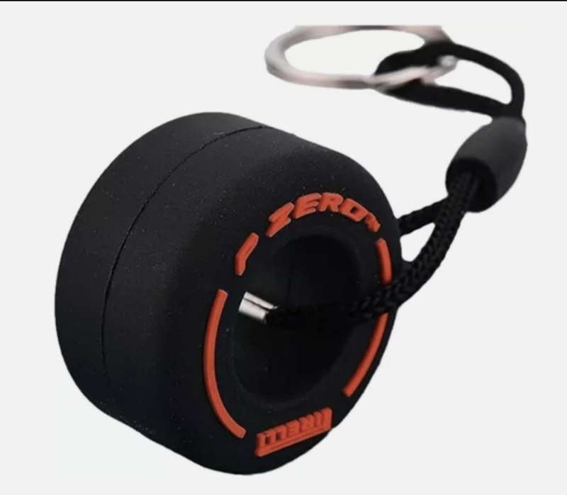 F1 Tyre Keyring (RED, GREEN and WHITE)