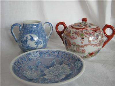 3 PORCELAIN PIECES...MADE IN JAPAN X 2... I X UNMARKED...
