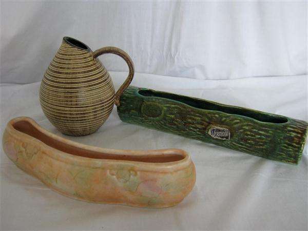 VERMONT LOG VASE,BUD VASE & HANDMADE GERMAN JUG...
