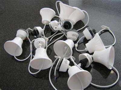BASIC PENDANT CORD LIGHT FITTINGS X 9