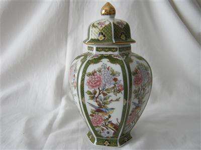 DECORATIVE URN...21cm HIGH...X 37.50cm AROUND THE BULBOUS GIRTH.