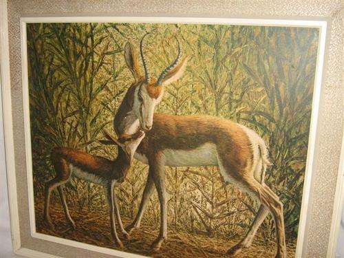 TRETCHIKOFF PRINT " MOTHER AND CHILD " IN ORIGINAL FRAME