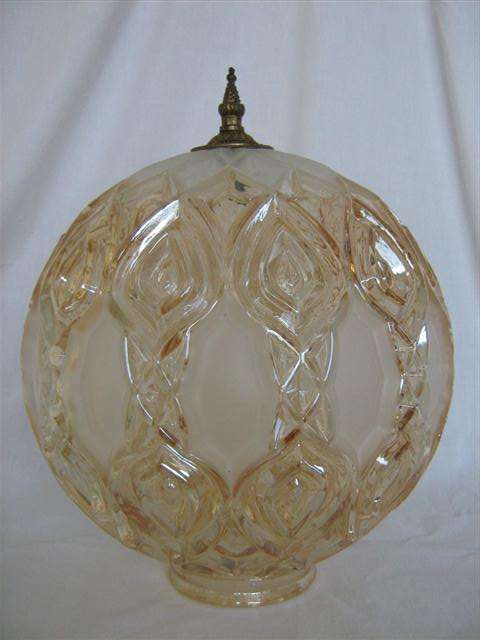 LARGE ORNAMENTAL BALL SHAPED LIGHT SHADE.. 35cm HIGH X 88cm AROUND IT'S GIRTH..WEIGHT 3kgs