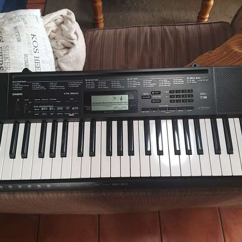 Casio CTK-3500 61-Key Touch Sensitive Portable Keyboard with Power Supply and adjustable stand