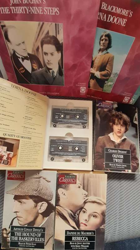 5 audio Books on cassette