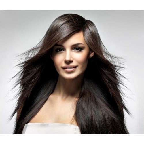 CLIP IN HAIR EXTENSIONS KANEKALON THERMO FIBRE Dark Brown, 60cm 12wefts 24clips