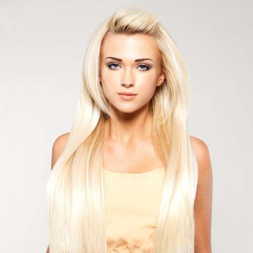 Hair Extensions - 100 Micro Loop Ring Strands Platinum Blonde 20", Best Indian Remy Hair Extensions