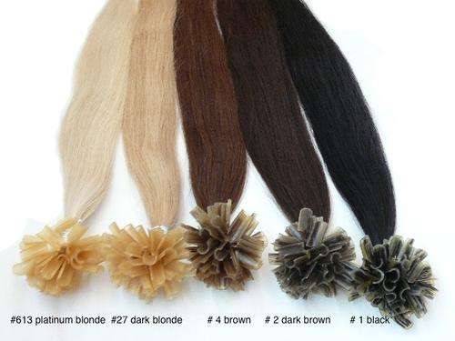 25 U-tip Keratin Strands, Indian Remy Human Hair Extensions, 16" (40 cm) AAA quality