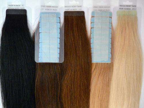 20 Strands (50g) 100%  Indian Remy Human Tape In Strands 18" (45 cm)   AAA quality