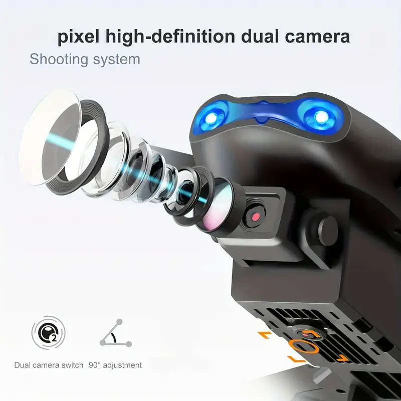 E99 Dual Camera Drone, Auto Take-off/Land, Foldable Drone, Indoor/Outdoor