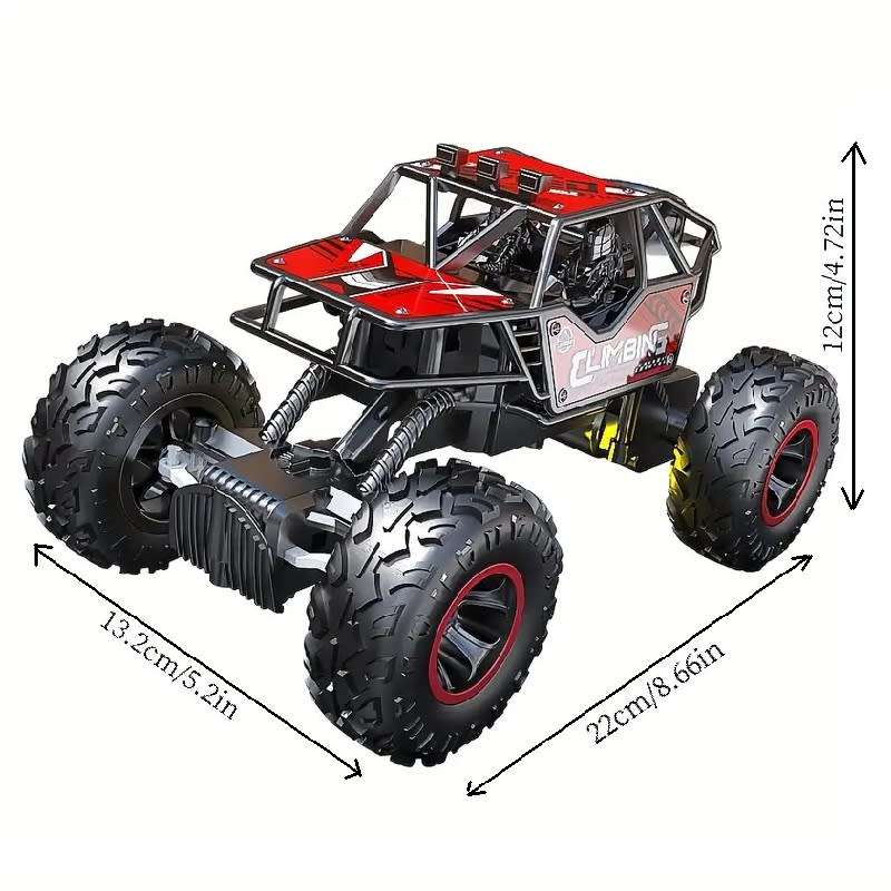 Brand New! Alloy Body Remote Control Car, Off-road Climbing, Rechargeable, With Lights, Rubber Tires