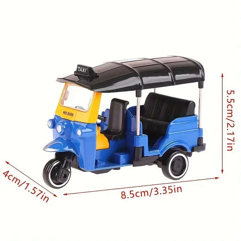RARE! Brand New! Red 1:43 Alloy Tricycle Retro Thai Tricycle Model