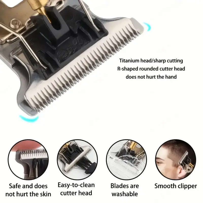Electric Facial Hair Trimmer Clipper, Rechargeable, Built-in Battery with all accessories included