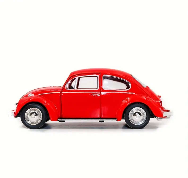 Red Metal VW Beetle Model Car, functioning opening doors!