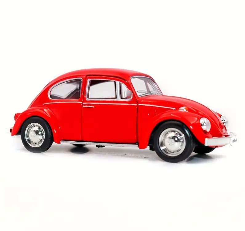 Red Metal VW Beetle Model Car, functioning opening doors!