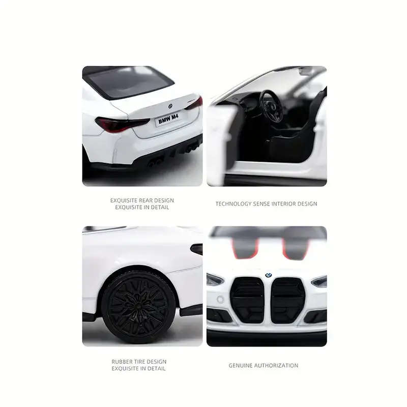 Black BMW M4 Limited Edition Die-Cast Metal Model Car, with functioning opening doors!