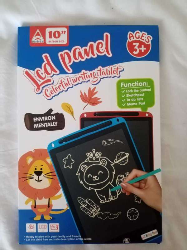Blue 10`` Writing Tablet, Perfect for kids to learn and draw