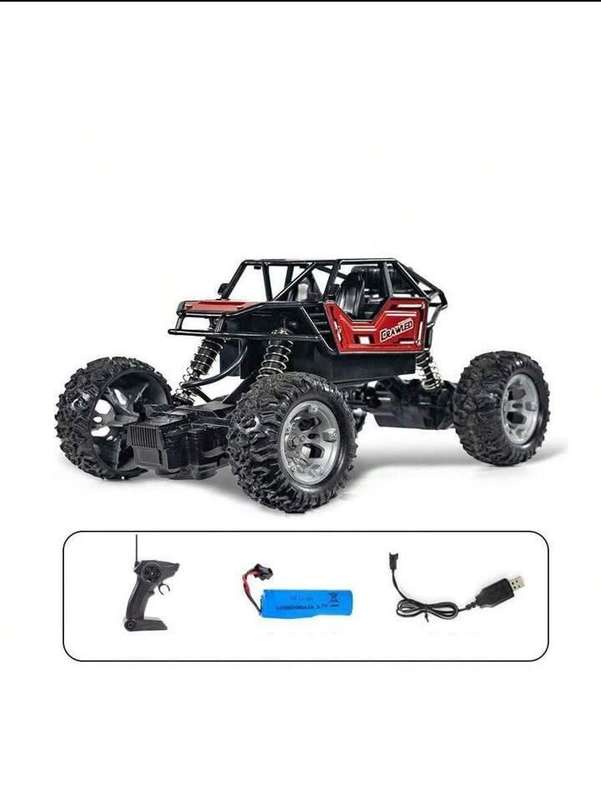 Brand New! Alloy Body Remote Control Car, Off-road Climbing, Rechargeable, With Lights, Rubber Tires