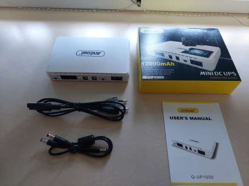 Power station/UPS Andowl 1200mAh Mini DC UPS White ( Q-UP1000)