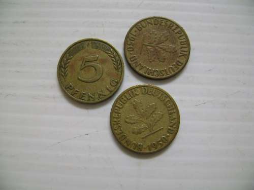 Germany  5 Pfennig  1950  (bid per coin)