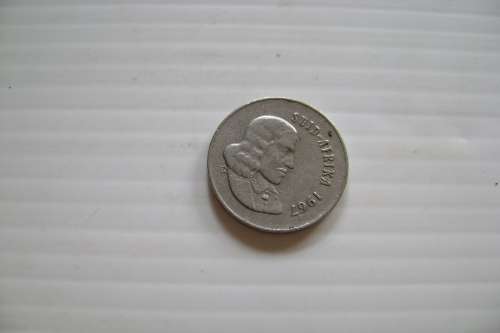 RSA    5 Cents   1967  (Afrikaans)