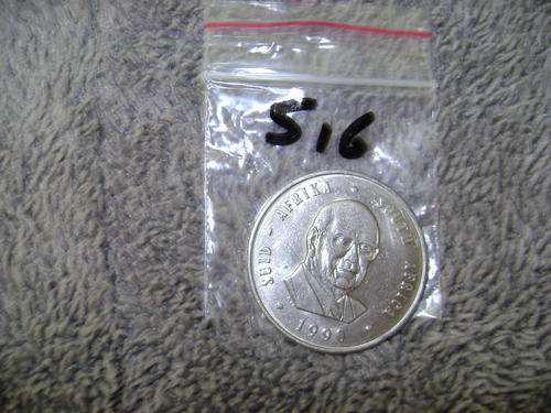 RSA President on 1 Rand coin:  Botha 1990