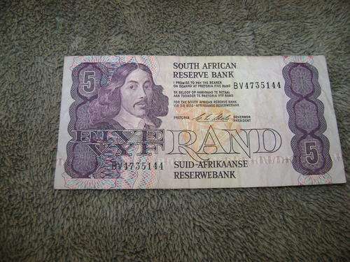RSA 5 Rand note (signed by CL Stals)