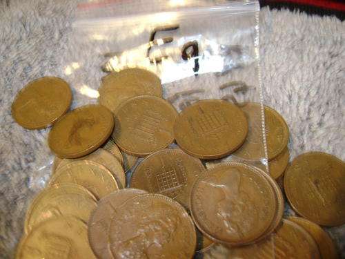 Great Britain 1 new penny coin:  1971  1974  1975  1976  1978