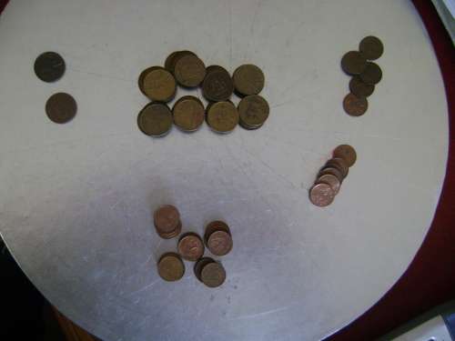 RSA  1 Cent (74x)   &  1/2 cent  (5x)  combo