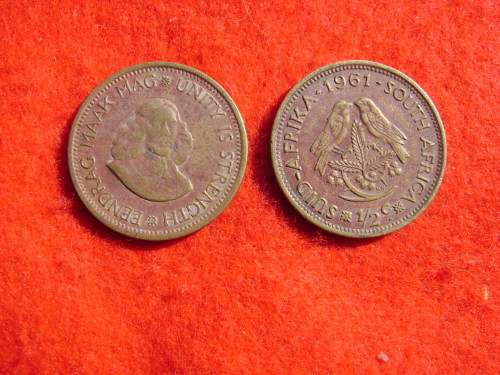 RSA  1/2 Cent 1961  red
