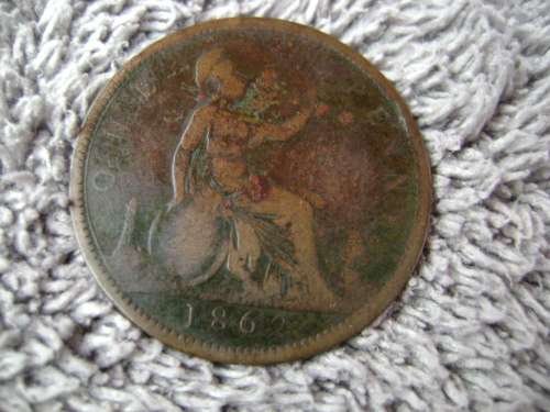GB  1 penny  1862
