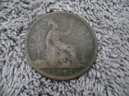 GB  1 penny  1867