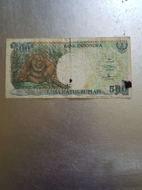 Indonesia  500 Rupiah  1992  (Orang-Utan)