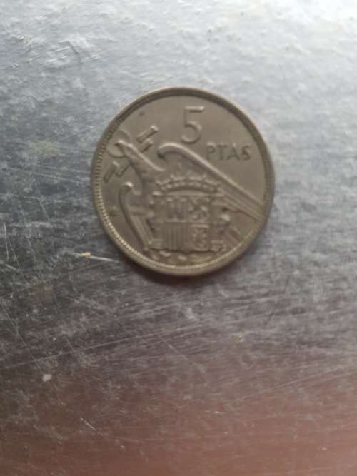 Spain  5 PTAS  1957