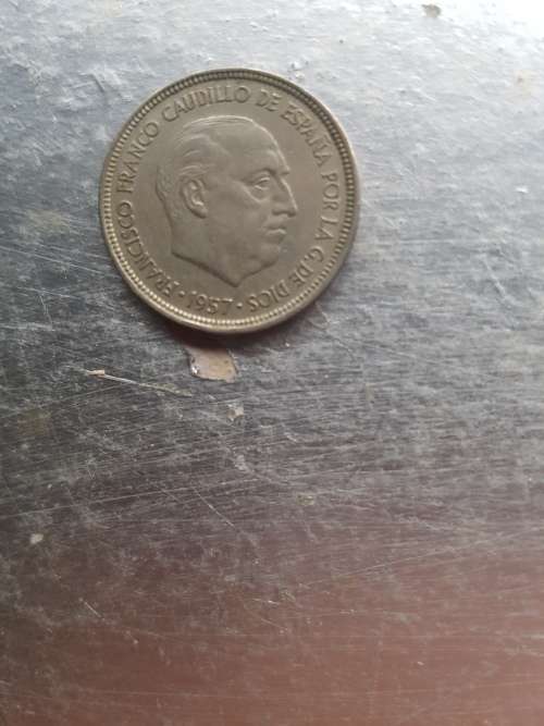 Spain  5 PTAS  1957