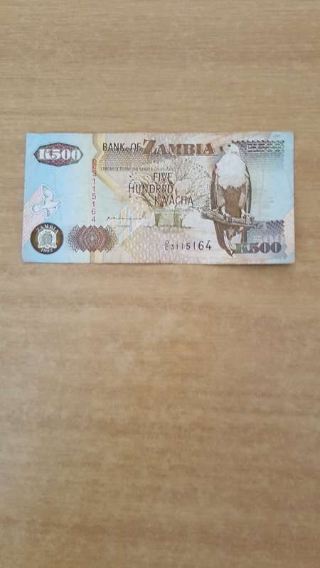 Zambia  500 Kwacha  1992