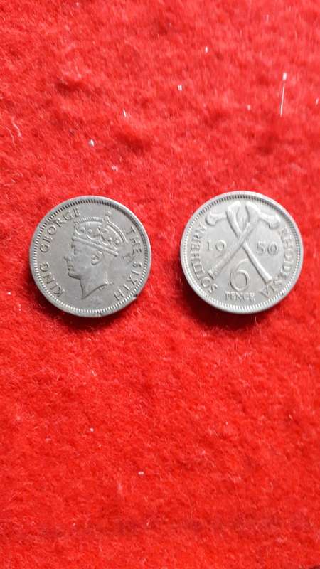 Southern Rhodesia  6 pence 1950