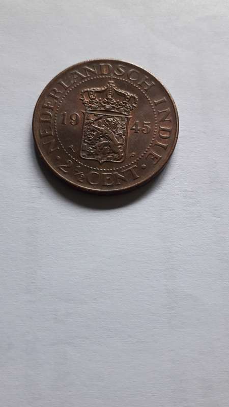 Netherlands Indie   2 1/2  cent  1945   HG