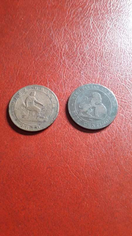 Spain  10 centavos  1870