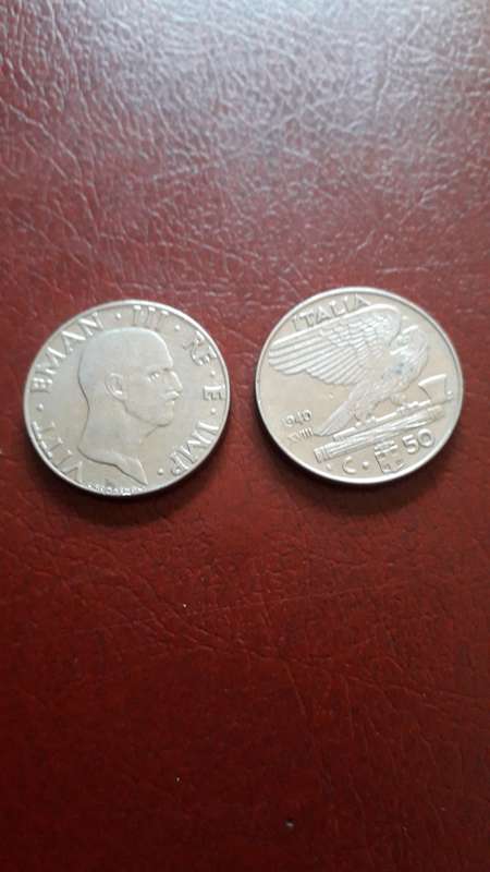 Italy  50 centesimo  1940 non magnetic