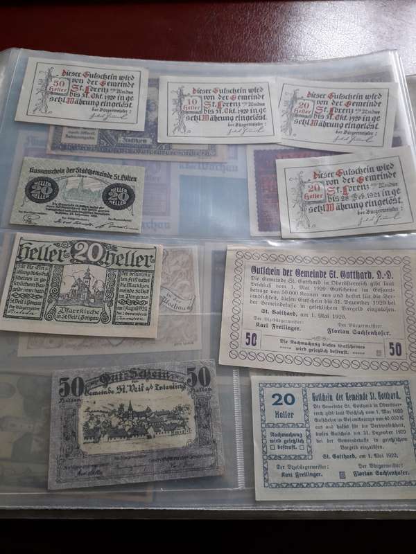 Notgeld  203x combo:  Austria (67x)   Germany (131x)  Hungaria (2x) & Traders (3x)