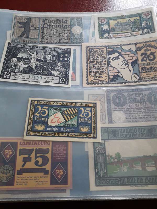 Notgeld  203x combo:  Austria (67x)   Germany (131x)  Hungaria (2x) & Traders (3x)
