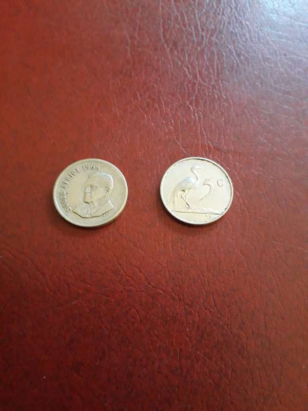 RSA  5 Cent  1968 E