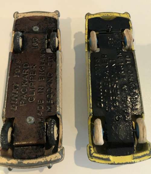 Dinky toys: Packard Clipper (180) and Studebaker President (179)