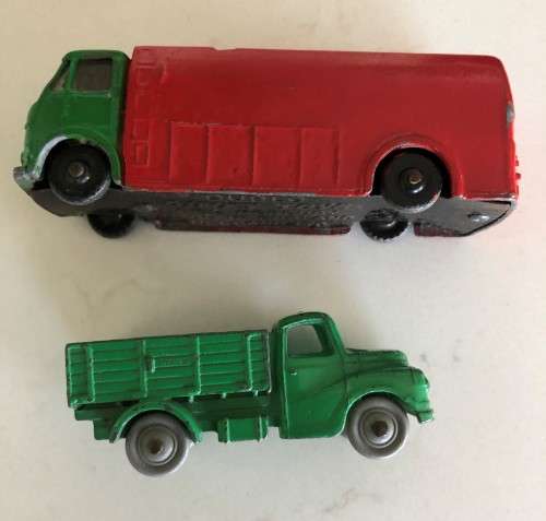 DUBLO DINKY TOYS: #070 AEC MERCURY TANKER, #064 AUSTIN LORRY