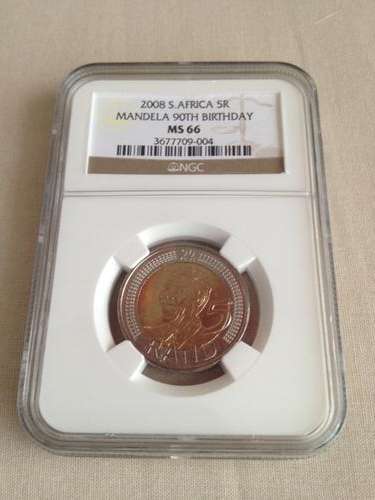 2008 Mandela R5 Birthday Coin NGC certified - MS 66