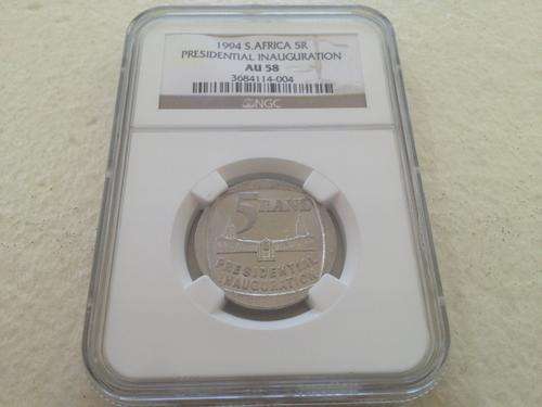 1994 Mandela Inauguration Coin - NGC certified - AU58